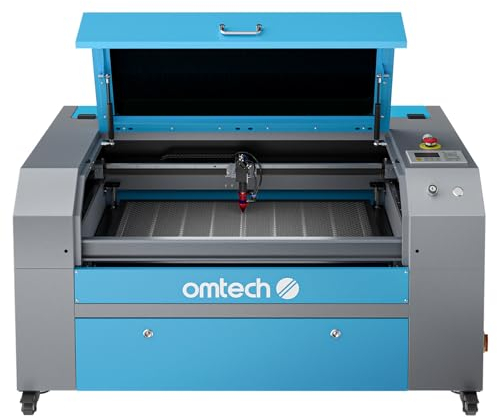 OMTech 70W CO2-Lasergravurmaschine, 750 x 400 mm, CO2 Laser Graviermaschine mit Autofokus, digitales Bedienfeld, Luftunterstützung, Lasergravur für Holz, Kunststoff, Glas, Gummi (70 W, 750 x 400 mm)