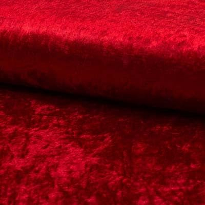 Pannesamt Meterware | 1 Meter | 26 Farben | Brilliant Samt | 145 cm breit | Stoff | Velour (Rot)