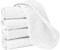 URAQT Panno Struccante Viso, 5Pz Panni Struccanti Viso Panni Struccanti, Riutilizzabili Panni Struccanti per Rimozione Make Up, Pulizia del Viso, Lavabili(Bianco)