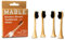 MABLE Bamboo Electric Toothbrush Heads | Compatible with Philips Sonicare Electric Toothbrush | 4 Brush Heads | Soft Plant-Based Bristles | Adult Size Bamboo Replacement Heads, Black
