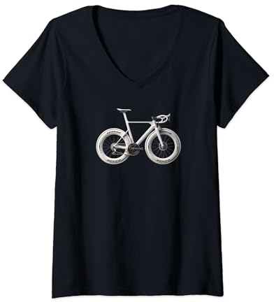 Damen Lustiges Retro-Speedbike T-Shirt mit V-Ausschnitt