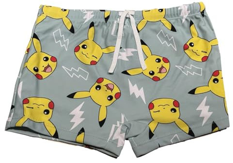 Fashion UK Pokemon Badehose Badeboxer Pika (DE/NL/SE/PL, Numerisch, 116, Regular, hellblau)