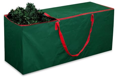 SHOOYIO Weihnachtsbaumtasche, Oxford-Stoff, faltbar, Kranz, Aufbewahrungstaschen, Weihnachtsdekoration für Girlanden, Griffe, Organizer