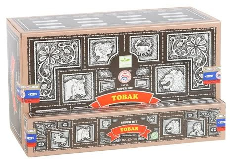 SATYA Räucherstäbchen, Super Hit Tobak, 12 Stück, 15 g, 15 Stück