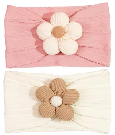 UEAVOID 2 pièces Bébé Fille Bandeau, Bandeaux Pour Bébé, Bandeaux Accessoire Cheveux Bebe Fille, Serre Tete Bebe Fille, Bandeaux Bandeau Bebe Fille Arc élastiques, Bébés Coffret Cadeau