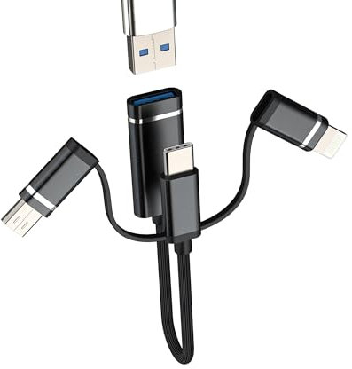 Adaptador USB C Lightning Micro USB macho a USB hembra para Apple iPhone (3 en 1) OTG 3.0 Cable Memoria Cámara Transferencia Adaptadores Tipo C Convertidor Para iPad Compatible Para Samsung