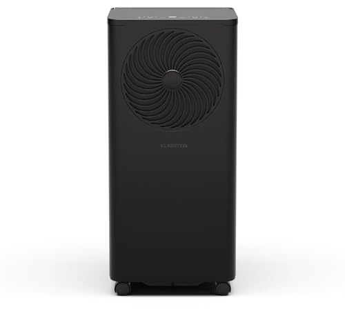 Klarstein Aero Ring Climatiseur Mobile – 9,000 BTU, 3-en-1 Refroidissement, Déshumidificateur & Ventilateur, Commande App & Vocale, Pour Pièces Jusqu'à 31 m², Éco R290, Roulettes, Noir