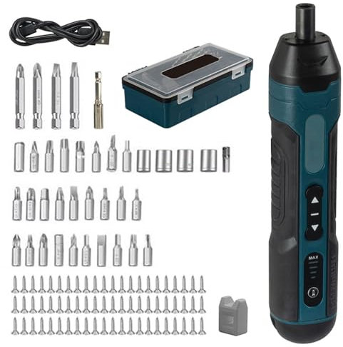 kosingna Cordless Electric Screwdriver Sets 105pack 3.6V 5Nm USB Rechargeable LED Light 4 Gear Torque Adjustment for Home Instrument Installation