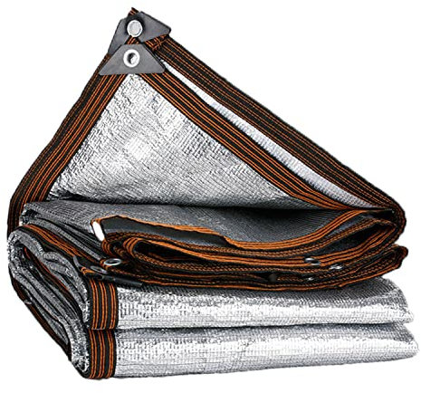 Toile d'ombrage en feuille d'aluminium réfléchissante argentée pour abri de terrasse, pare-soleil extérieur, bâche en maille