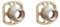 BSP Lot de 2 supports de fixation murale pour robinet de douche ou mitigeur de baignoire | Fixations de douche | Kit de montage mural | Fixations rapides | Paire |