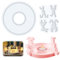 Silikonformen Gießformen Ostern, Silikonform Kerzenhalter Tablett und 4 Kaninchendekorationen Silikonform Ostern DIY Silikonform Hase