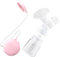 ibasenice 1ensemble Tire-lait Électrique Portable Silencieux Avec Double Anti-reflux Système Pratique Pour Allaitement Recueil De Lait Rose