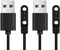 peaceking 2 Stück Magnetisches Ladegerät für Smartwatch – USB-Kabel mit 2 Pins, 4mm Kontaktabstand, Universell Kompatibel, Schnelles Aufladen, Kompakt & Sicher für Verschiedene Modelle