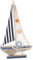 Gadpiparty Realistic Miniature Sailboat Model Wooden Sailing Boat Decor Elegant Desktop Ornament for Home