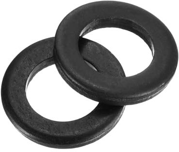 QUARKZMAN 110 Stück Runde Unterlegscheiben M8 x 14 x 2 mm, Kohlenstoffstahl Dichtscheiben Schwarz Beilagscheiben Set, O Ring Flache Dichtungsringe für Schrauben Muttern Gewindestange