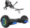 GigaBlue MEGA PRO Hoverboards mit Hoverkart für Kinder, 6.5 Zoll Hoverboards mit Bluetooth Lautsprecher, mit LED-Leuchten, Geschenk für Kinder und Jugendliche E-Scooter mit Sitzaufsatz
