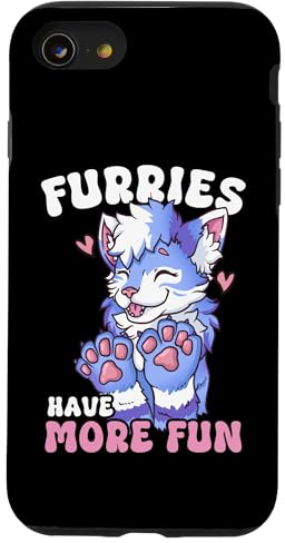 Furries Have More Fun I Cute Cosplay Furry Fandom Hülle für iPhone SE (2020) / 7/8