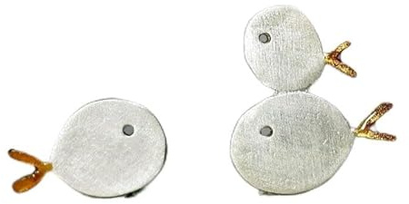 Damen Ohrstecker Kleine Fische Silber 925 Mädchen Ohrringe