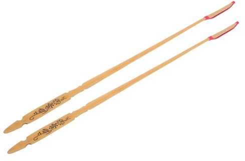 GALPADA 2 Stück Yangqin Zubehör Bambus Hammer Mallets mit Traubenmuster Langlebige Yangqin Sticks für Chinesisches Hackbrett Professionelles Musikinstrument Zubehör für Bühne und Übung