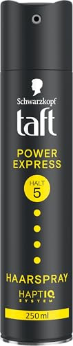Schwarzkopf Taft Power Express Laque pour cheveux (250 ml) - Tenue 5 - Pour tous les types de cheveux - Séchage immédiat - Formule végétalienne