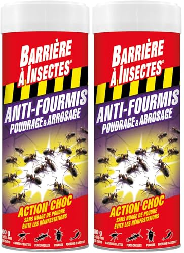 BARRIERE A INSECTES Anti-Fourmis Poudrage & Arrosage 500 g, Nicht Zutreffend (Lot de 2)