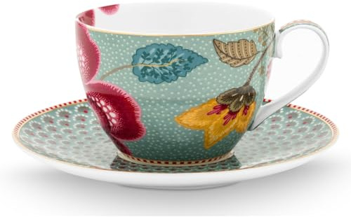 Pip Studio Blooming Tales Fantasy Blue Tasse mit Untertasse 0,3l