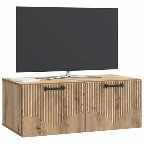vidaXL Wandmontierter TV-Schrank Artisan-Eiche 78,5 x 41 x 30 cm, Moderner Wohnbereich, Rechteckiger Wandschrank, Viel Stauraum, Schlichtes Design für die Haushaltsorganisation