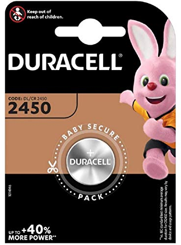 Duracell CR2450, batteria a bottone agli ioni di litio, 3 V, in blister. 2 pezzi