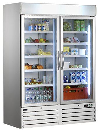 Armoire réfrigérée ventilée 2 portes cristal G920 - 1078L - SARO