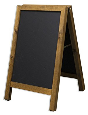 Chalkboards UK WC155 Standard A-Frame Kreidetafel/Tafel Gehweg-Display, Holz, dunkle Eiche, 75 x 45 x 5 cm
