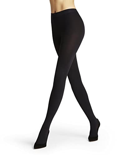 FALKE Damen Strumpfhose Warm Deluxe 80 DEN W Ti blickdicht einfarbig 1 Stück, Schwarz Black 3009, S-M