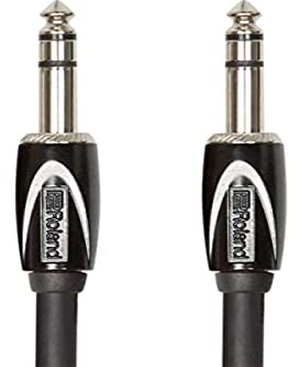 Cavo di Interconnessione Stereo Roland Black Series—Trs da 1/4”, 1 M /3 Ft Rcc-3-Trtr