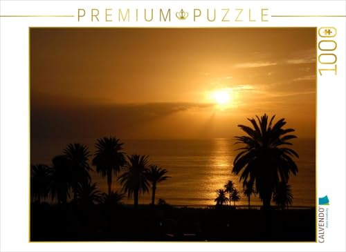 CALVENDO Puzzle EIN Motiv aus dem Kalender Der Tag klingt aus - Sonnenuntergang im Valle Gran Rey - La Gomera | 1000 Teile Lege-Größe 64 x 48 cm Foto-Puzzle für glückliche Stunden
