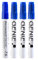 Genie 40034 Permanent Marker; blau; 4 er Pack mit 1-3 mm Rundspitze und Metallschaft