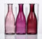 Unbekannt Sandra Rich. Glas VASE Bottle groß. 3 kleine Flaschen ca 18,5 x 6,5 cm. Fuchsia - ROSA. 1165-18-11