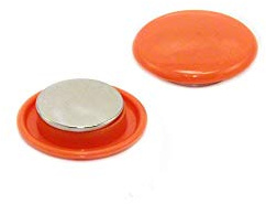 Orange High Power HinweisBoard/Planungsmagnet (40mm Durchmesser X 11mm Hoch) (Packung Mit 24)