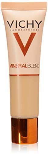 Vichy MinéralBlend, Feuchtigkeitsspendendes, ultra-leichtes Make-up-Fluid mit natürlichem Hyaluron, Vulkanischen Wasser und Mineralpigmenten, Bis zu 16 Stunden wirksam, Farbe: 01 clay, 30 ml