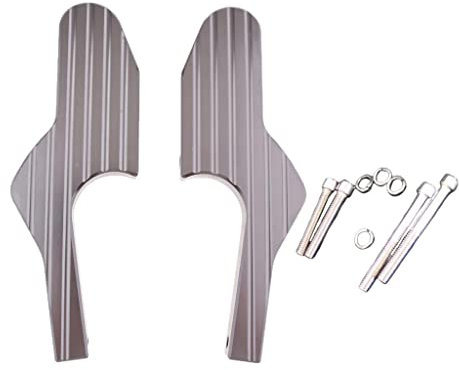 Gazechimp Fußrastenverlängerung Erweiterte Fußrasten für Vespa GTS 300ie Super Touring - Silber