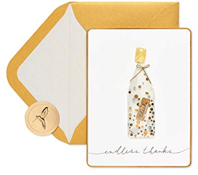 Papyrus Blank Thank You Card (Message in a Bottle)