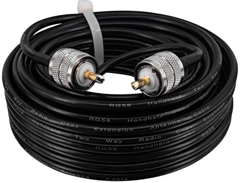 Boobrie PL259 Cable 10M CB Radio Cable RG58 Coaxial Cable 50ohms PL259 Male Jumper UHF Male to Male Cable Radio Antenna Low Loss Extension for Ham Radio/Antenna/Broadcast/Scanner/WiFi/Telecom/CCTV