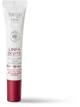 Bottega Verde - Linfa di Vite, Contorno Occhi e Labbra, Concentrato Distensivo Rughe, 10 ml, con Linfa di Vite e Acmella Oleracea, Effetto Levigante, Trattamento Anti-Rughe d’Espressione