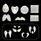 iSuperb 7 pcs Moule Résine Moule Aile d'ange Moulle Silicone Moulle Bijoux pour DIY Artisanat Pendentif (7 Moulle)