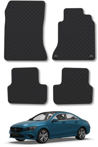 Mercedes CLA (2013-2019) 3mm Rubber Car Mats | Tailored Fit Durable Floor Mats Full Coverage Protection Waterproof Accessories Easy Clean Anti Slip Made in the UK