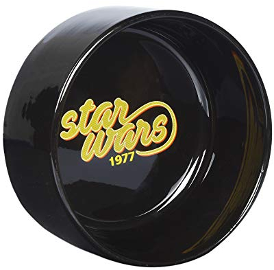 STAR WARS 1977 Logo Dog Bowl, 6 Inch | STAR WARS Dog Food Bowl Holds up to 3.5 Water, Dry Food, or Wet Food | Ceramic Dog Bowl Dishwasher Safe on Top Rack,Black,FF13173