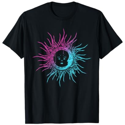 Spirituality Moon and Sun Illustration T-Shirt