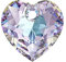 2 stk SWAROVSKI CRYSTALS pendant Heart Cut 6432 crystal stone with hole, 10.5 x 10.5 mm Crystal Vitrail Light (Swarovski-Kristalle Anhänger Herzschnitt 6432 Kristallstein mit Loch Vitrail)