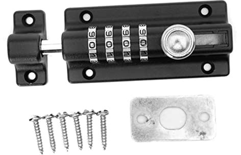 CENPEK Combi Bolt - Serratura per Porta a 4 Ruote con Combinazione di bulloni, Corpo pressofuso Resistente alle intemperie, bullone Scorrevole a Prova di manomissione, Serratura ad Alta Sicurezza