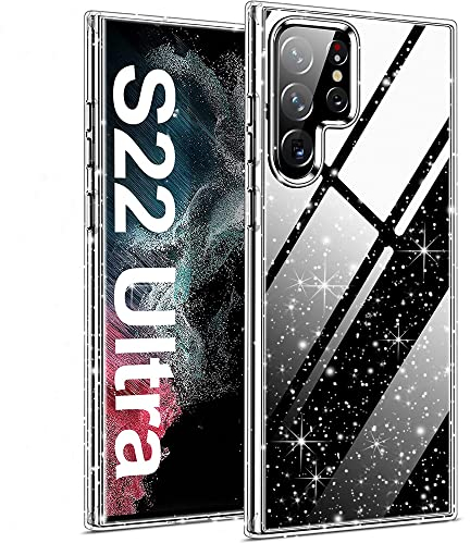 Beetop Kompatibel Mit Samsung Galaxy S22 Ultra 5G Hülle Glitzer Schutzhülle Silikon TPU Handyhülle für Samsung Galaxy S22 Ultra 5G - Durchsichtig