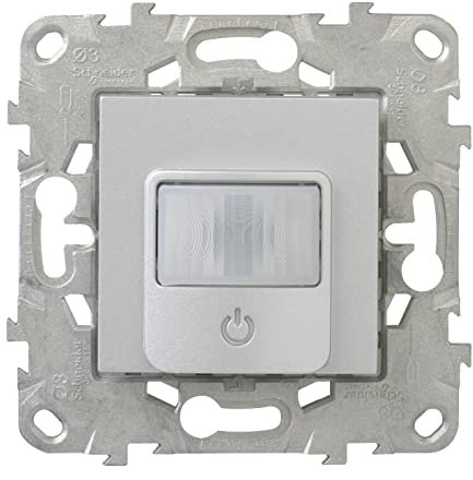 Détecteur de présence et de mouvement 3 fils à vis aluminium Unica