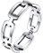 Silvora S925 Silber Damen Ring Kette Design Fingerring 5mm breit Schmaler Stapelbarer Panzerkette Ring Kubanische Kette Siegelring in Silber Ringgröße 57（18.1） Mode Accessoires für Männer Frauen